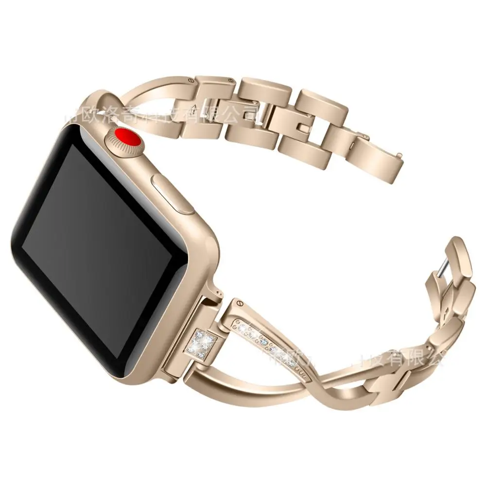 Для наручных часов Apple Watch 38/40 мм/42 44 мм браслета из нержавеющей стали смарт