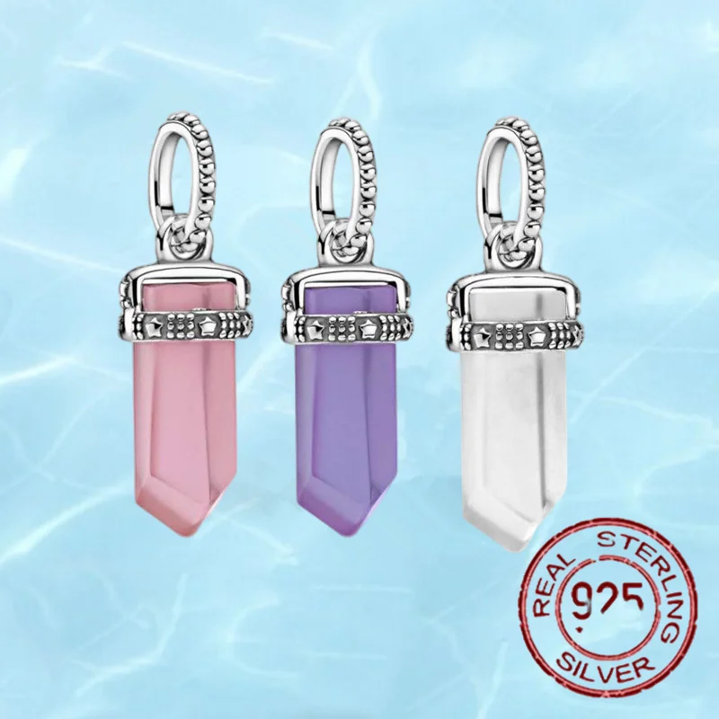 

100% Real 925 Sterling Silver Infinite 3 Color Tight Sword Pendant Gift Pink Charms Fit Original Brand Silver Jewelry Women