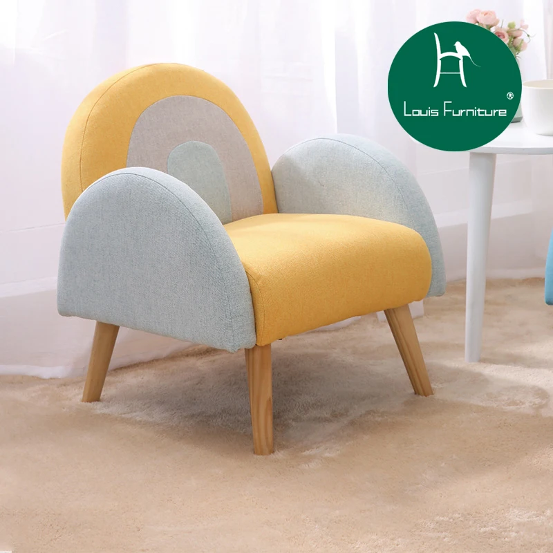 

Louis Fashion Children's small cartoon sofa stool back girl boy kindergarten baby European cute rocking chair