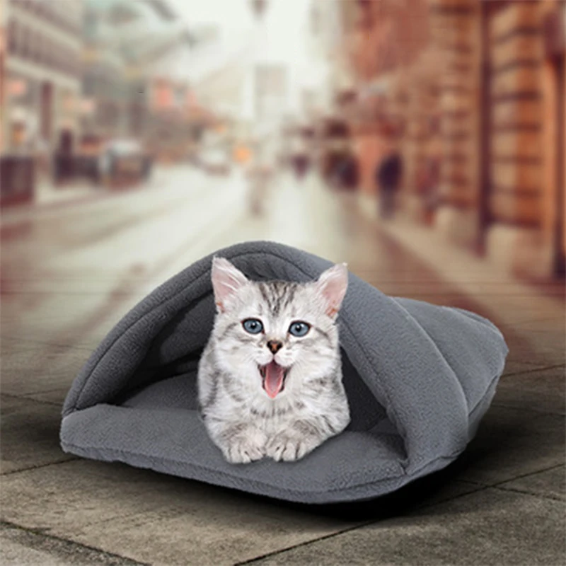 Мягкая теплая кровать для кошек домашние тапочки собак котят коврик гнезда спать