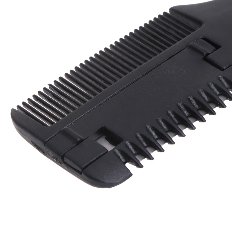 

W3JF Hair Razor Comb Black Handle Cutting Thinning Home DIY Trimmer Inside Blades