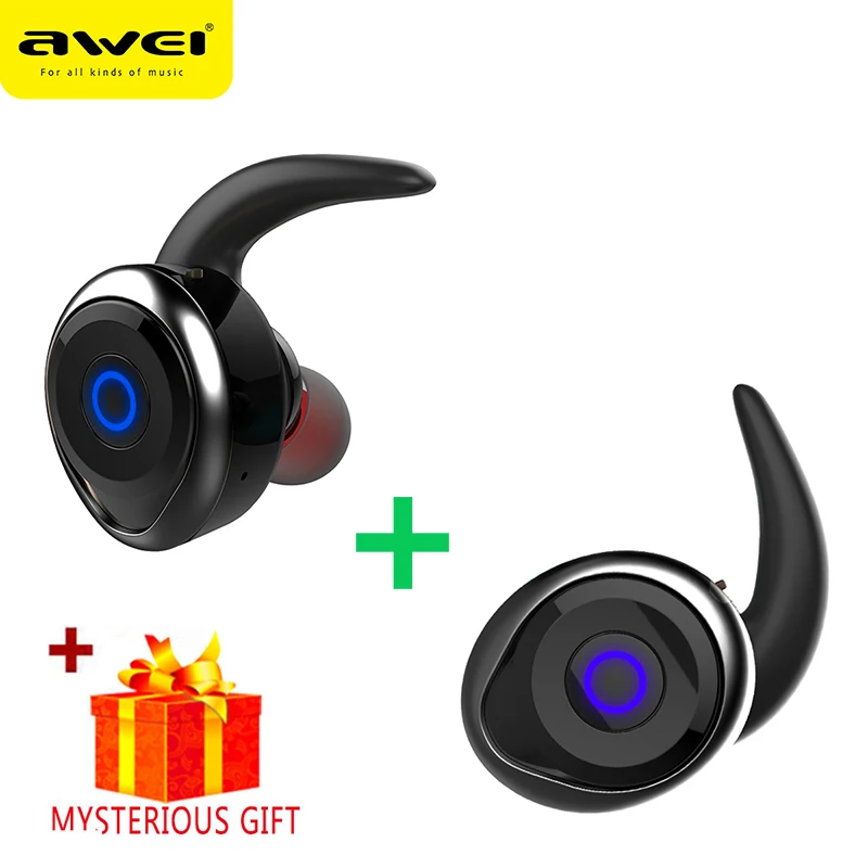 Bluetooth Наушники Awei T1 гарнитура беспроводные TWS наушники вкладыши для телефона