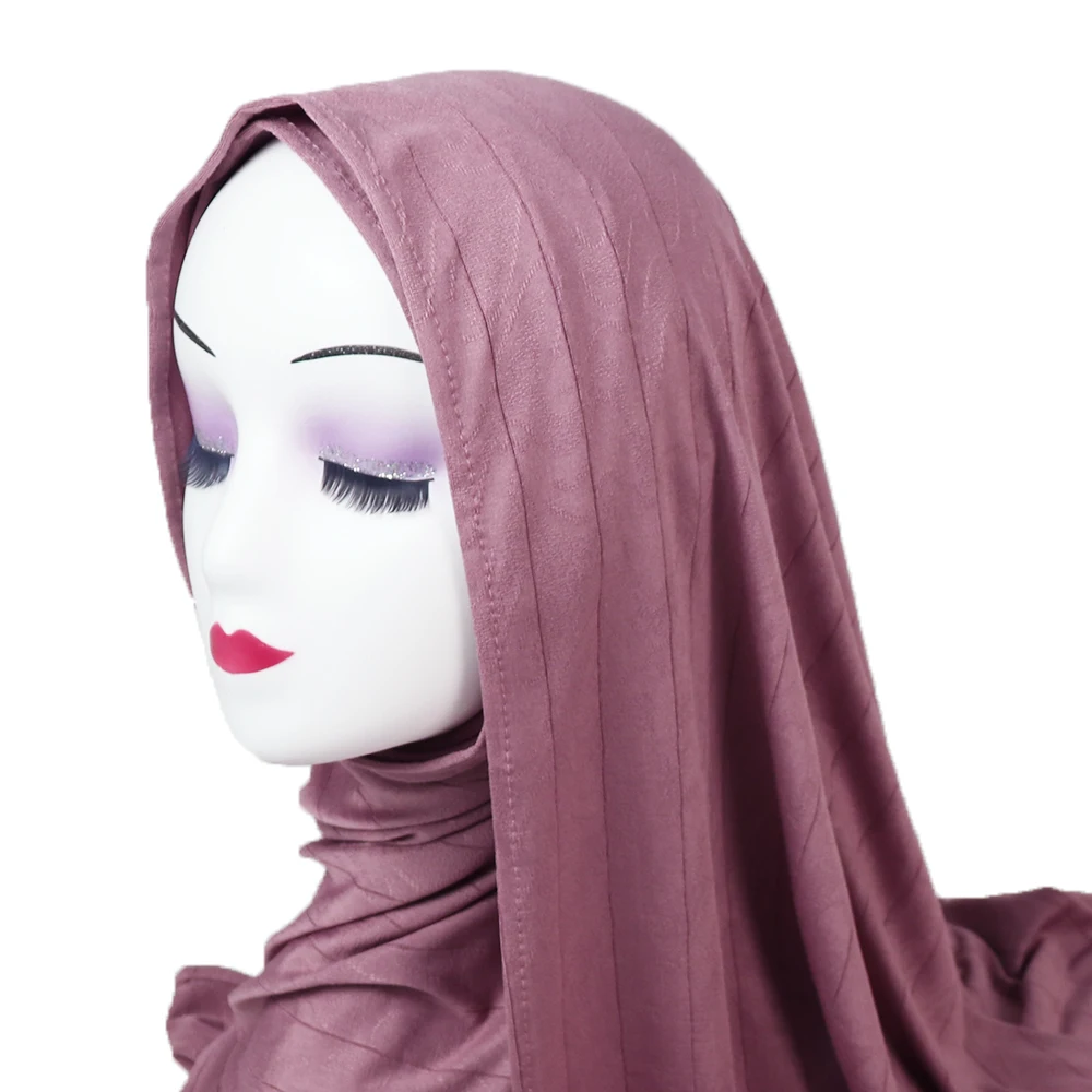 Темпераментный жаккардовый хиджаб шарф водная волна Текстура женский