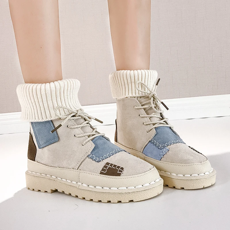 Зимние ботинки модные женские botas mujer invierno коллекция 2019 года ботильоны на