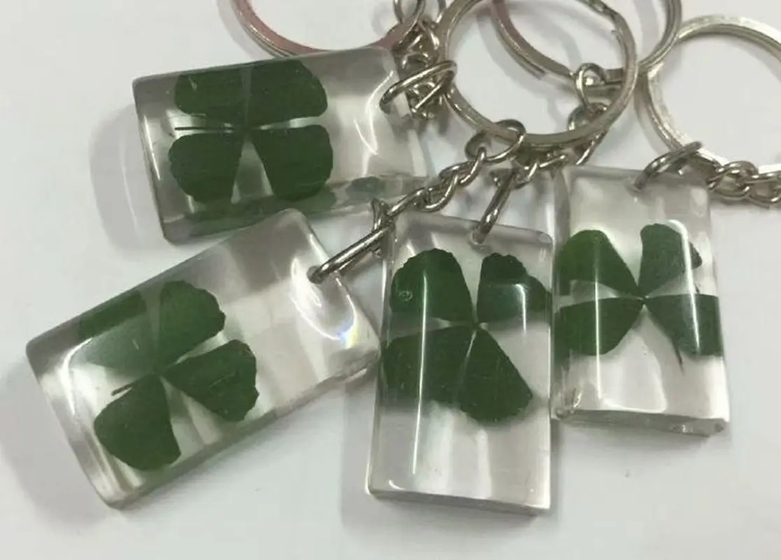 Модный брелок для ключей в виде клевера с четырьмя листьями 10 шт. | Украшения и