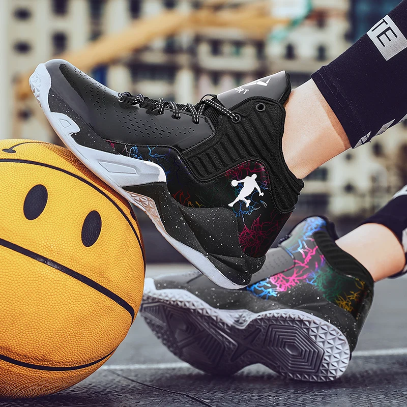 High-top Basketball Shoes for Men Sneakers Breathable Light Basketball Sneakers Outdoor Sport Shoes Male Training Ankle Boots