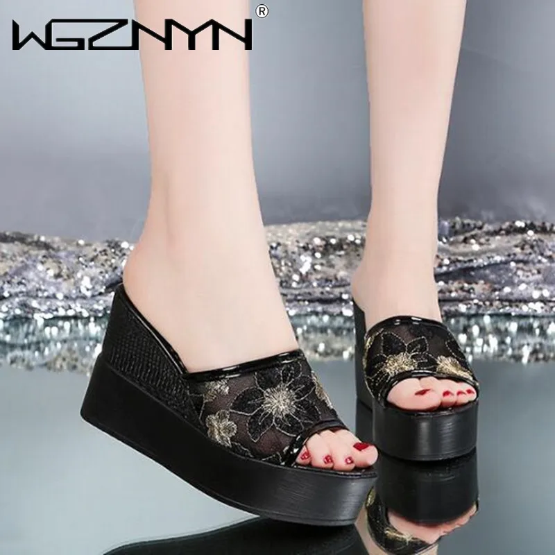 

Summer Ladies Wedge Slippers Thick-soled Soft and Comfortable 2021 New Casual Shoes Outdoor Beach Sandals Ladies Slippers Women
