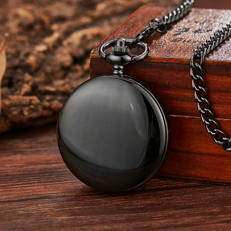 Карманные часы с механическим механизмом в стиле панк Череп золотистый