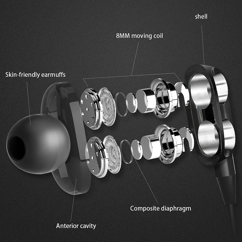 HiFi игровая гарнитура четырехъядерный двойной привод стерео сабвуфер