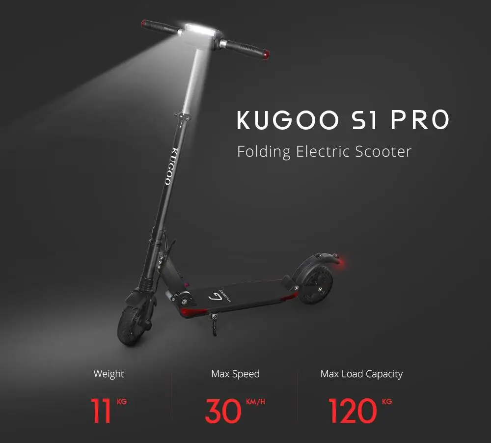 [Польша корабль] KUGOO S1 PRO складной электрический скутер 7.5AH 30 км/ч 350 Вт мотор с ЖК-дисплеем M365 умный Скутер PK Ninebot