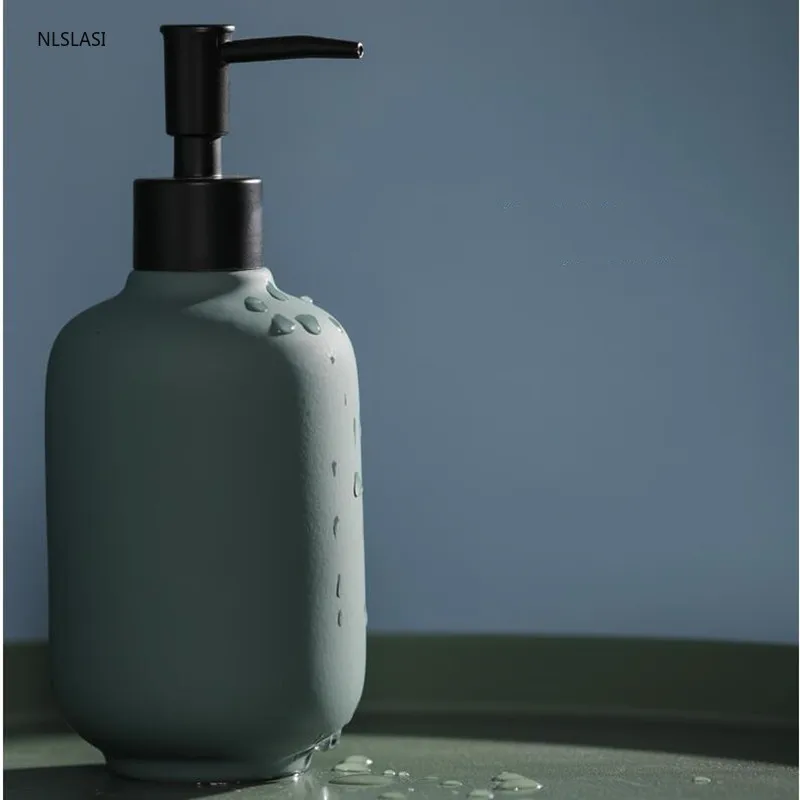 

Nordic ceramics Bathroom Accessory Set Washing Tools Soap dispenser gargle cup Toothbrush Holder Soap Dish Wedding decoration