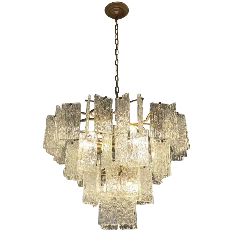 

Креативная люстра в стиле пост-модерн, роскошная стеклянная люстра с водным узором, простая Люстра для гостиной, спальни, столовой, кабинета