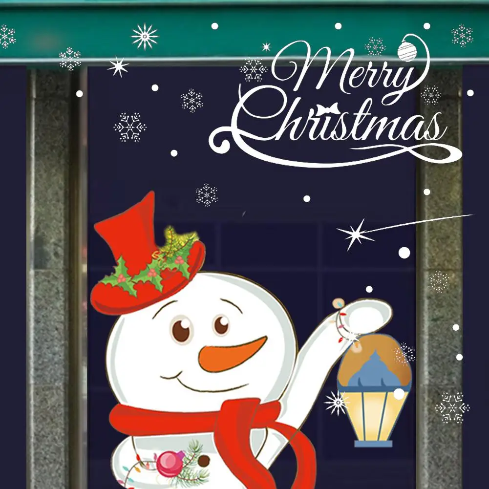 Новый год 2021 рождественские настенные стенды для украшения окон Санта Клаус