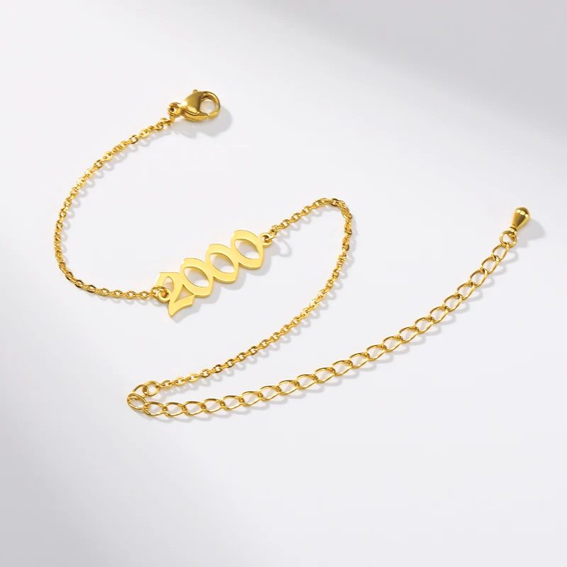 Браслет на лодыжку год рождения свадьба годовщина дата заказ ювелирное изделие