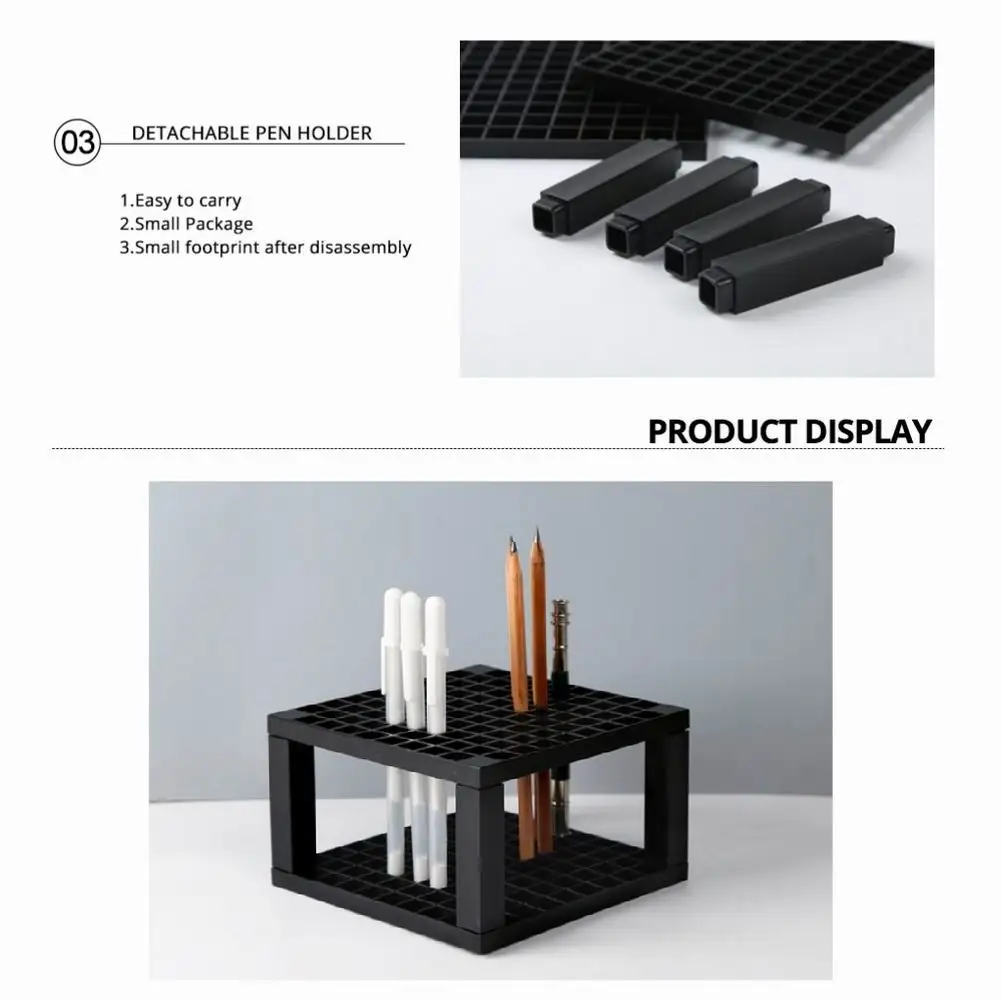 Квадратный карандаш с 96 отверстиями и держатель кистей для художественных ручек