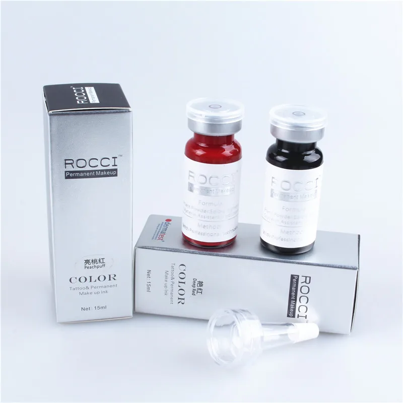 3 бутылки Rocci полуперманентный макияж бровей губ пигмент татуировки чернила пму