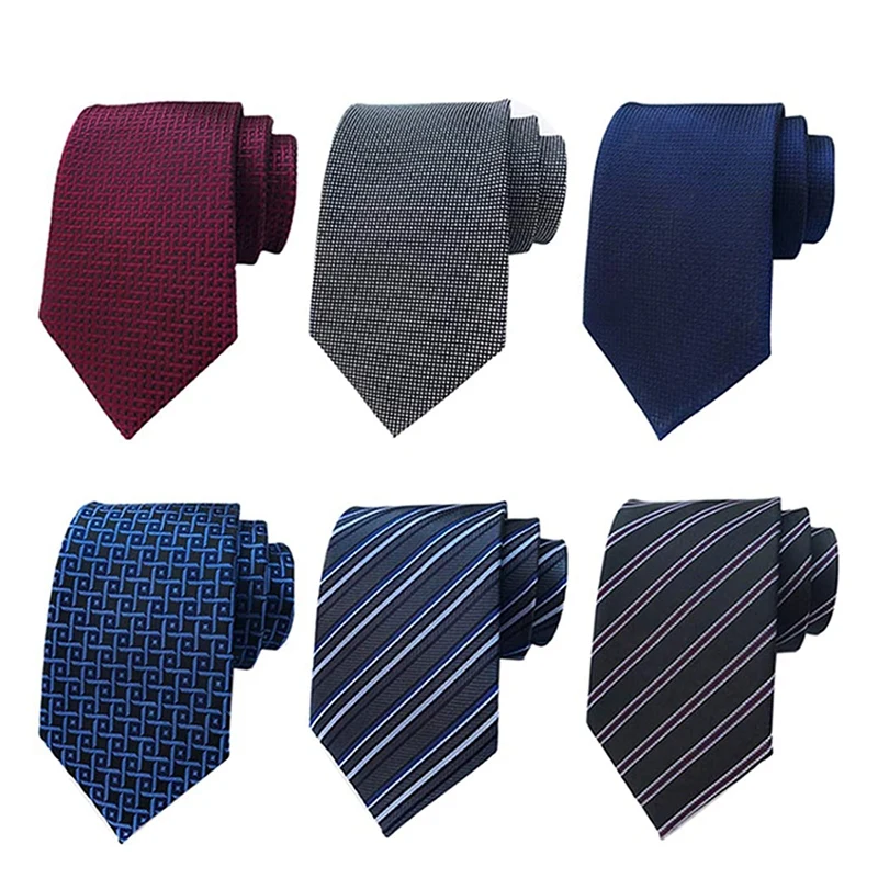 Lot 6 PCS Classic Men's Silk Tie Necktie Woven JACQUARD Neck Ties