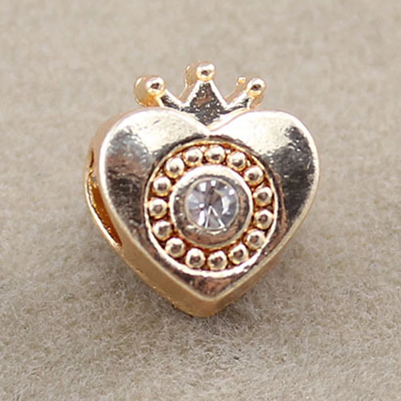 heart crown Nan Sister Grand Daughter Лучший Друг Микки Сердце Бусины Подходит Pandora браслет и браслет DIY для женщин Изготовление ювелирных изделий - Цвет: heart crown