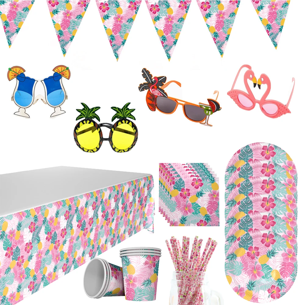 

Украшения для вечевечерние, в виде ананаса, тропивечерние Летние Гавайские украшения для свадьбы, дня рождения, вечевечерние, Луау украшени...