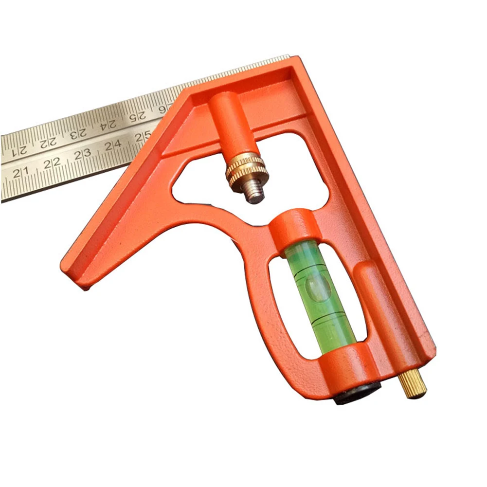 

Steel Combination Square Ruler Steel Ruler W/ Level 300mm Multifunction