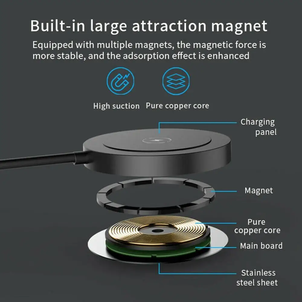 

Magnetic Wireless Charger For iPhone 12 Pro Max Quick pro Charging For iphone12 Dock Charger 15W Wireless Charger Magsafing X9P9