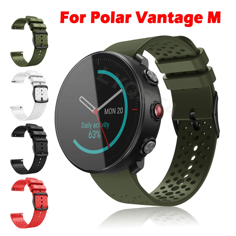 Новый браслет для Polar Vantage M официальный силиконовый дышащий ремешок смарт-часов