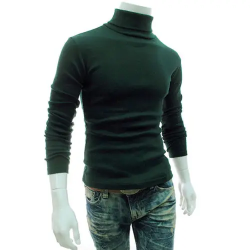 Fasion Brand Winter Hot Fashion Mens Roll Turtle Neck Pullover Knitted Jumper Tops Sweater Shirt | Мужская одежда