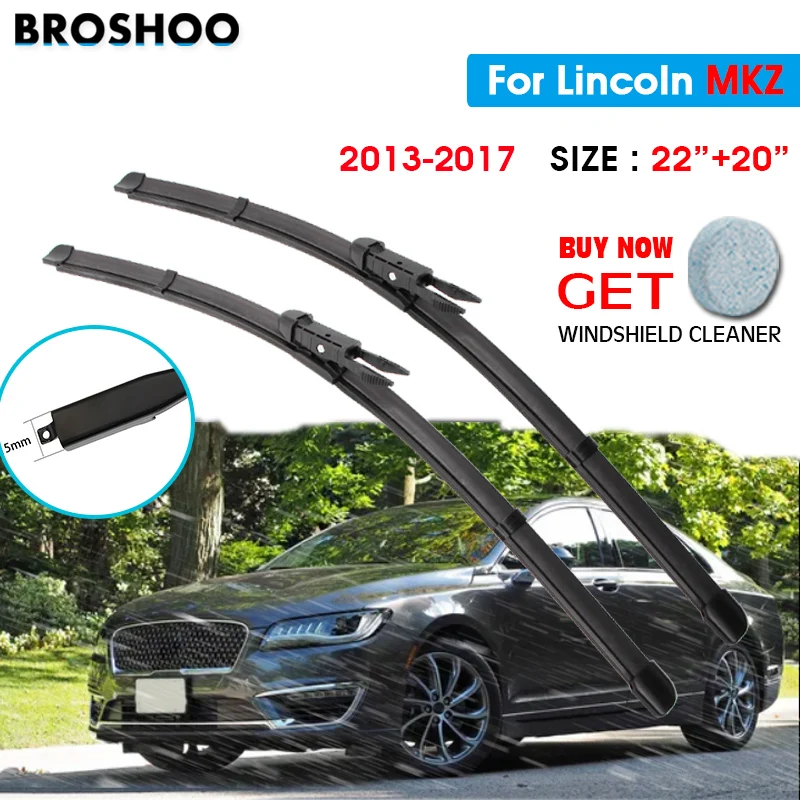 

Щетка стеклоочистителя автомобиля для Lincoln MKZ 22 "+ 20" 2013-2017 Авто Стеклоочистители для лобового стекла лезвия для мытья окон подходит для защел...