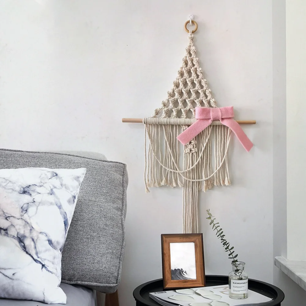 Подвесной гобелен из макраме праздничный Настенный декор Свадебные