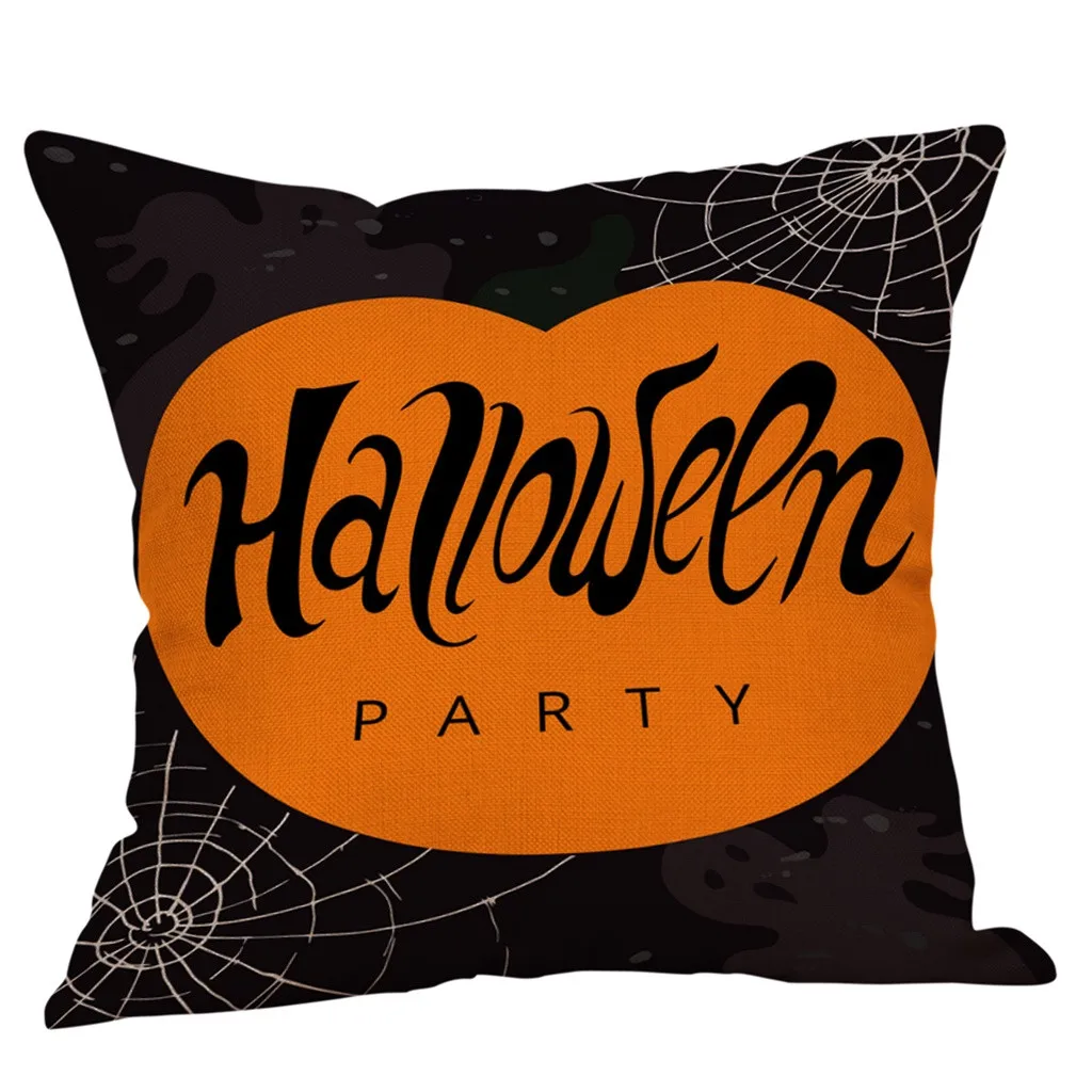 

Halloween Pillowcase Pumpkin Halloween Throw Pillow Covers Set, Cotton Linen Decorative Square Cushion Square Cushion Perfect