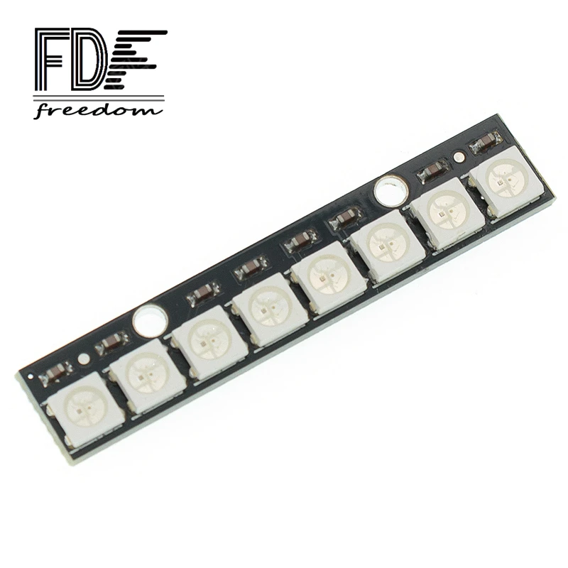 8-битная 8-канальная светодиодная подсветка WS2812b 5050 RGB встроенная полная новая