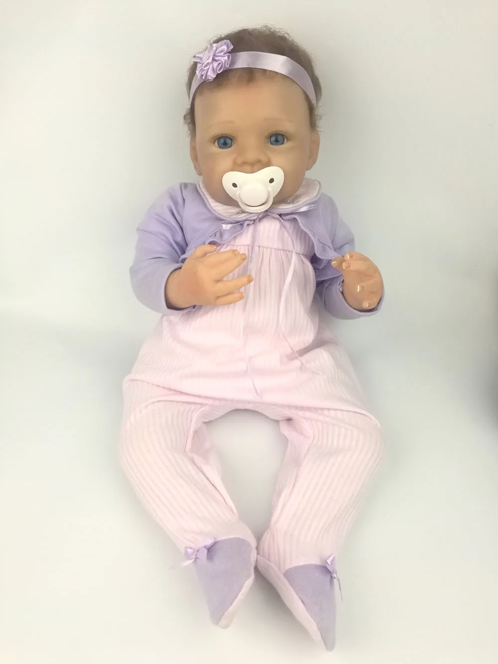 only pacifier Avani кукла «Лиза» Новорожденные куклы реалистичные куклы Reborn 18 дюймов реалистичные детские куклы для детей - Цвет: only pacifier