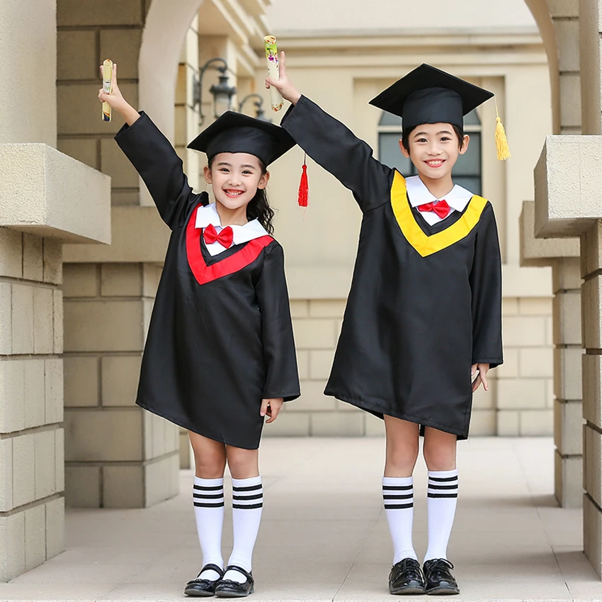 Детская школьная форма для начальной школы комплект одежды с шапочкой и накидкой