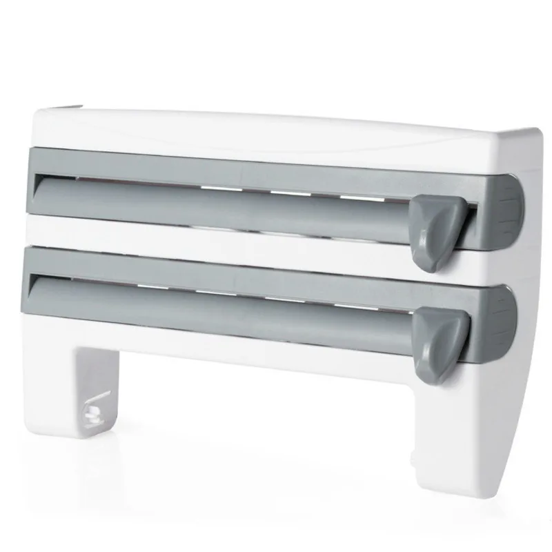 

Кухонный алюминиевый резак для пленки, держатель для бумажных полотенец, настенный диспенсер для рулонов, кухонный стеллаж для хранения фо...