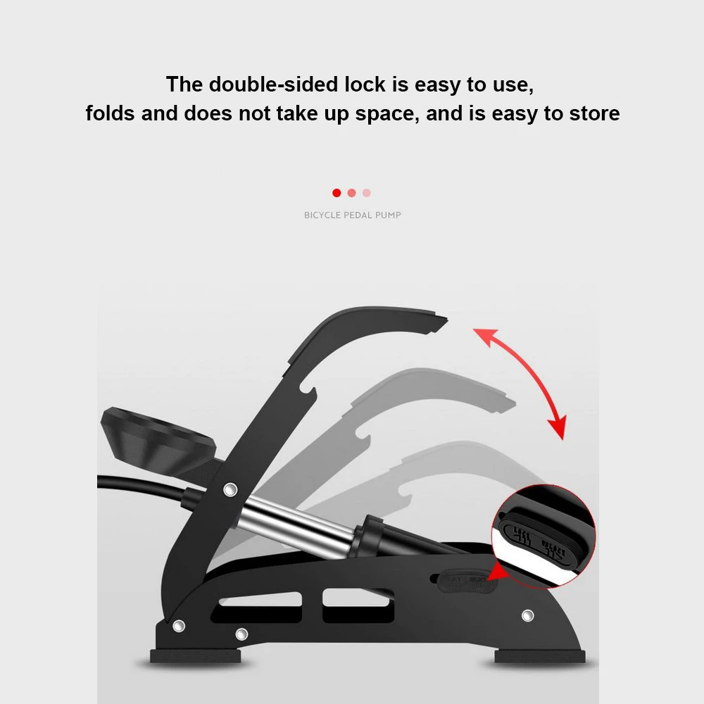 Насос надувной портативный с педалью мини-помпа высокого давления для