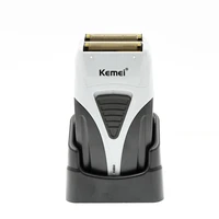 kemei rechargeable powerful electric shaver for men beard foil shaving machine finishing fades removing stubble barber razor