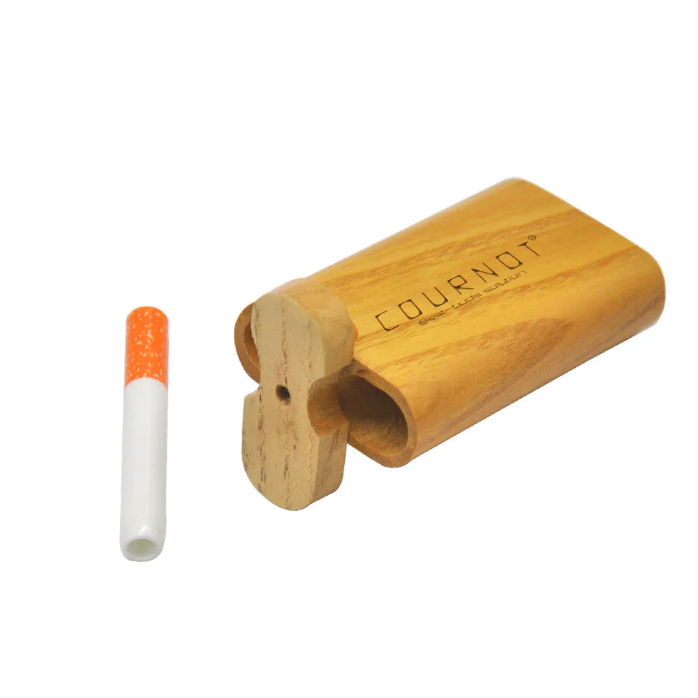 COURNOT Wood Dugout Digger One Hitter Pipe из натурального дерева коробка для хранения с
