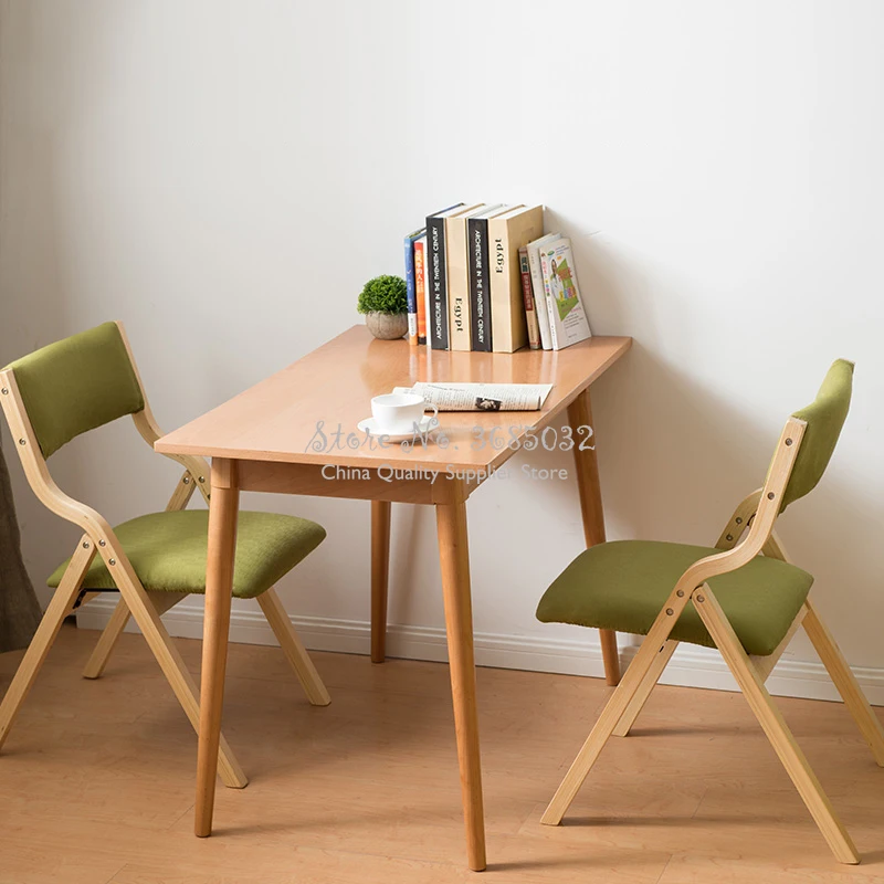 Складной деревянный обеденный стул простой современный складной съемный