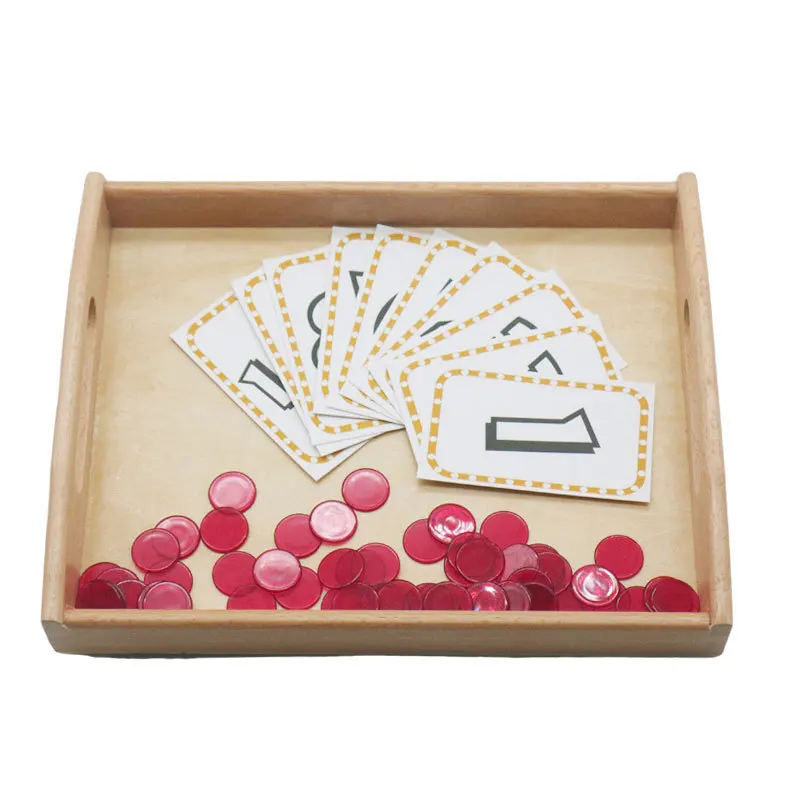 Обучающие игрушки по математике Монтессори цифровой чип карты для дошкольников