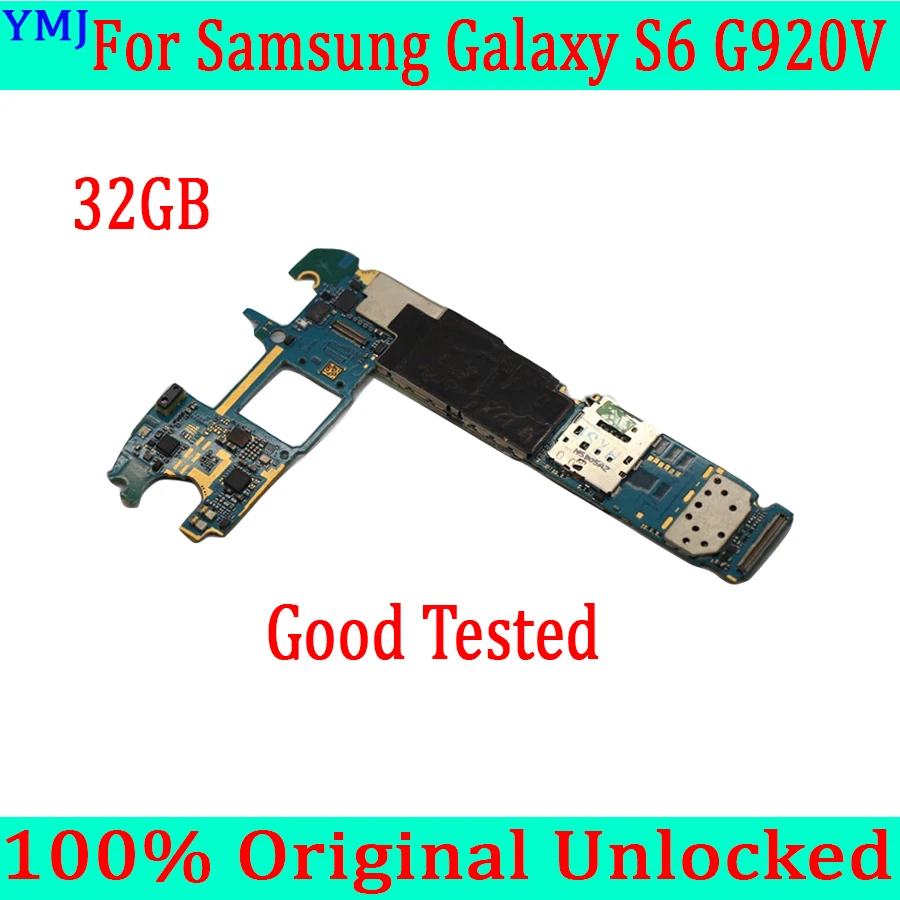 

Оригинальная разблокированная материнская плата 32 ГБ для Samsung Galaxy S6 G920V, материнская плата для Samsung S6 G920V с системой Android, бесплатная доставка