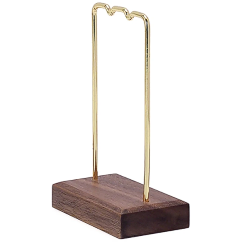 

Подвеска для серег из орехового дерева, металлическая подставка для ювелирных изделий, витрина для хранения серег