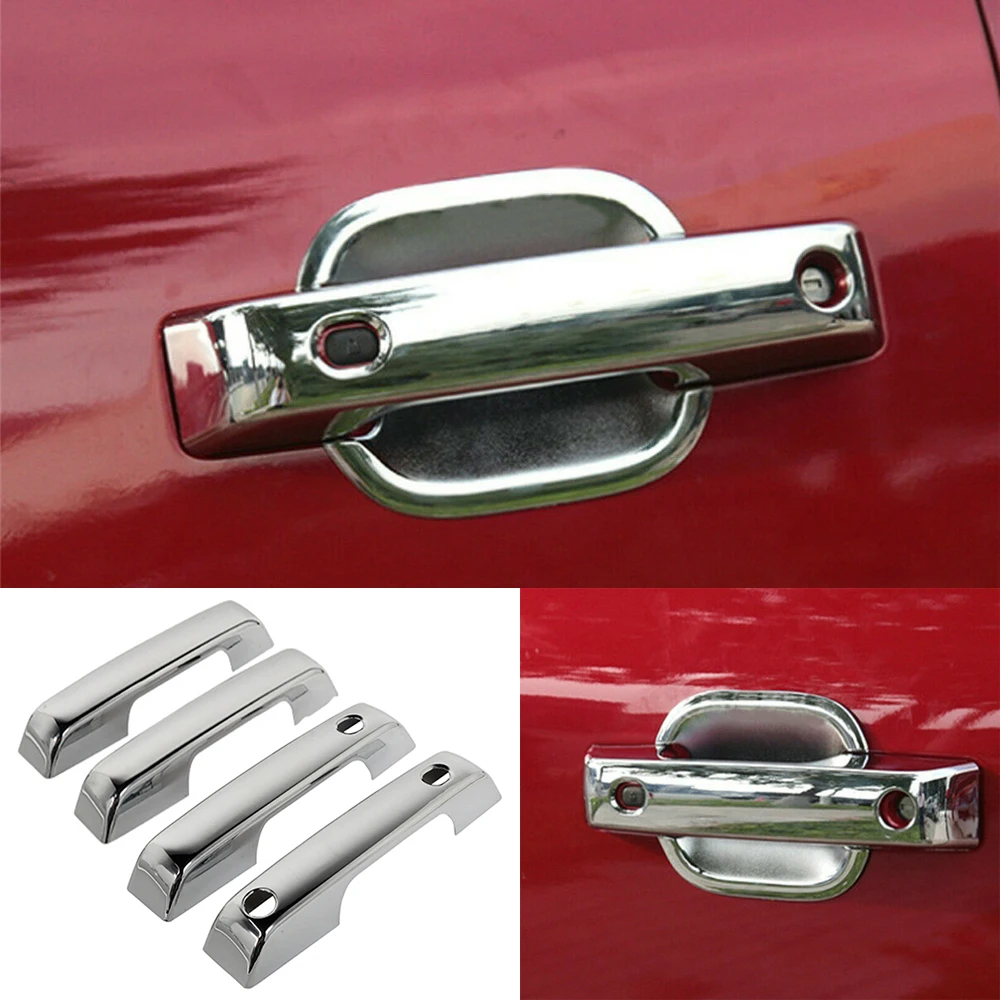 

Chrome ABS Exterior Side Door Handle Cover Decoration Trim Fit for Ford F150 2021-2022 2-Door /4-Door Car Accessories