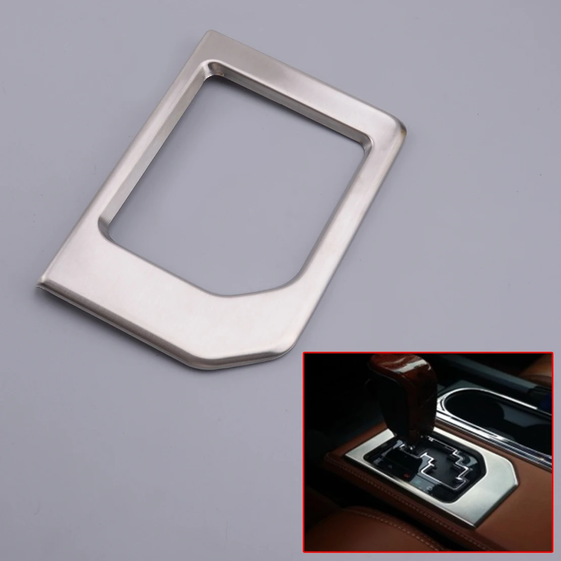 

Панель переключения передач для салона автомобиля, отделка из нержавеющей стали, серебристая, подходит для Toyota Tundra 2014, 2015, 2016, 2017, 2018, 2019