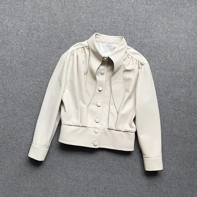 

MESHARE Женская Весенняя куртка из натуральной овечьей кожи E33