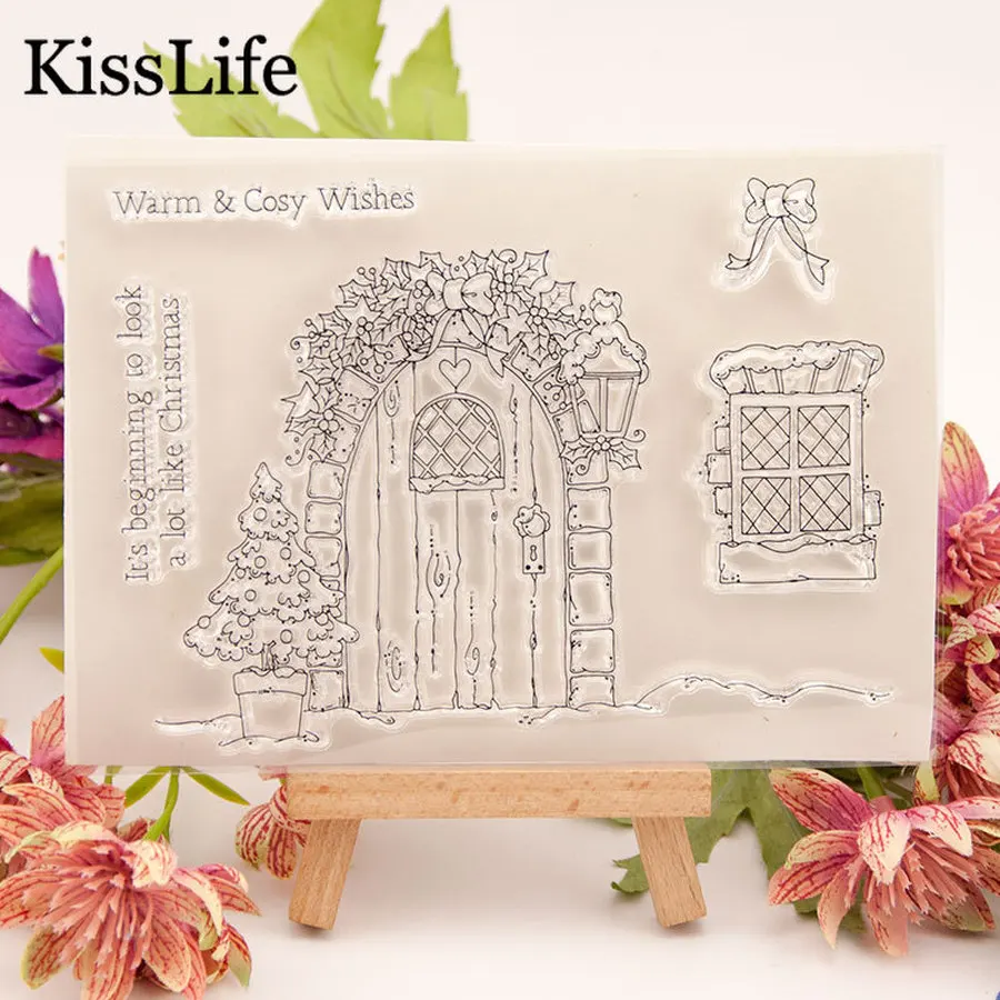 Красивый цветочный венок дверные окна теплые пожелания буквы штампы и для