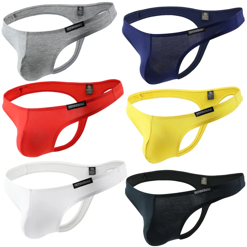 6 шт./партия сексуальные мужские стринги Нижнее белье для мужчин 94% модал удобные