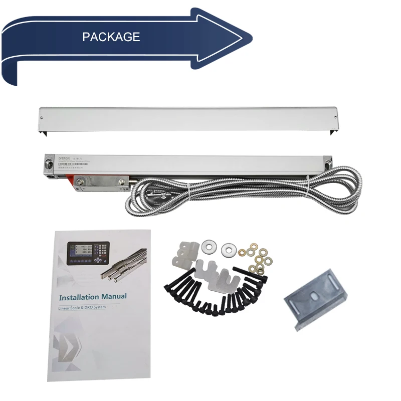 Линейные весы с разрешением 1 мкм Набор из 3-х осевых цифровых индикаторов Dro для