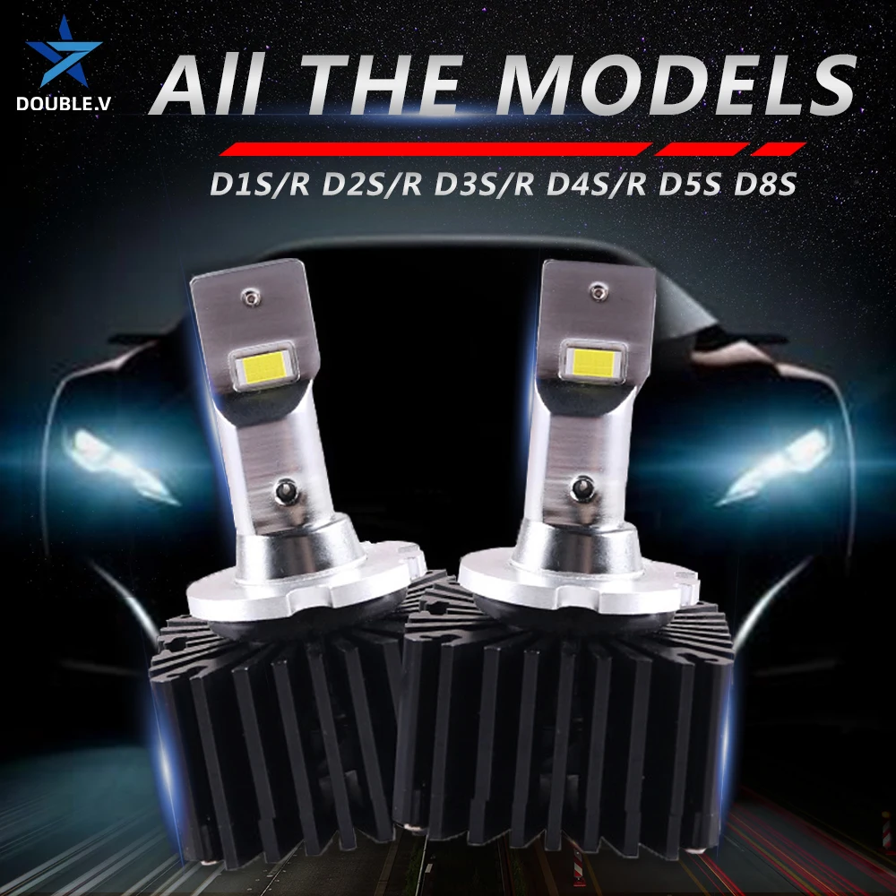 Светодиодная лампа canbus D1S без ошибок для автомобильных фар D1R D3S D3R D2S D2R D4S D4R D5S D8S