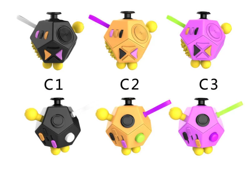 Забавная 12 сторонняя декомпрессионная игрушка для детей и кубик взрослых