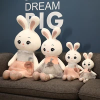 45 115cm kawaii cute pink grey rabbit soft plush stuffed animals bunny toys kids sleep appease doll for baby girls birthday gift